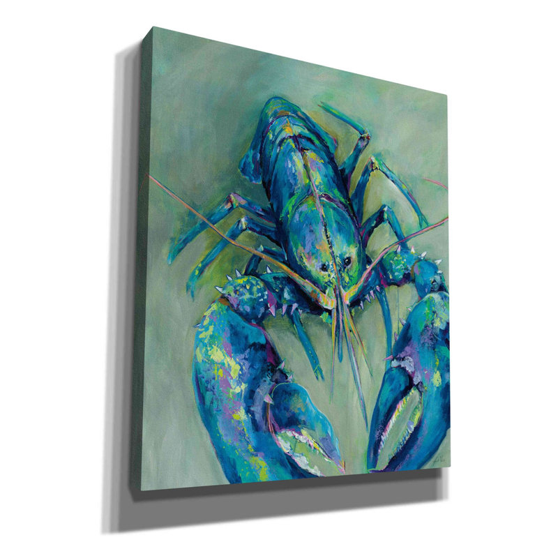 «Blue» par Jeanette Vertentes, art mural sur toile, H 24 po x l 20 po x P 0,75 po