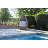 Grey Wicker Cuddle Chair