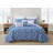 DESIGN STUDIO Mare Blue All-Season Reversible Cotton Quilt Set-1181834902