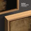 «Rustic» brun et noir abstrait fond patiné, reproduction d'art sur toile encadrée-949760727-949760726
