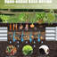 Lit de jardin surélevé galvanisé 8X4x1 Ft - Boîte de plantation pour l'extérieur Spacieux pour les légumes de jardinage. Conception en acier. Base ouverte à croissance ouverte. Barres de soutien solides et stables. Élément épaissi.