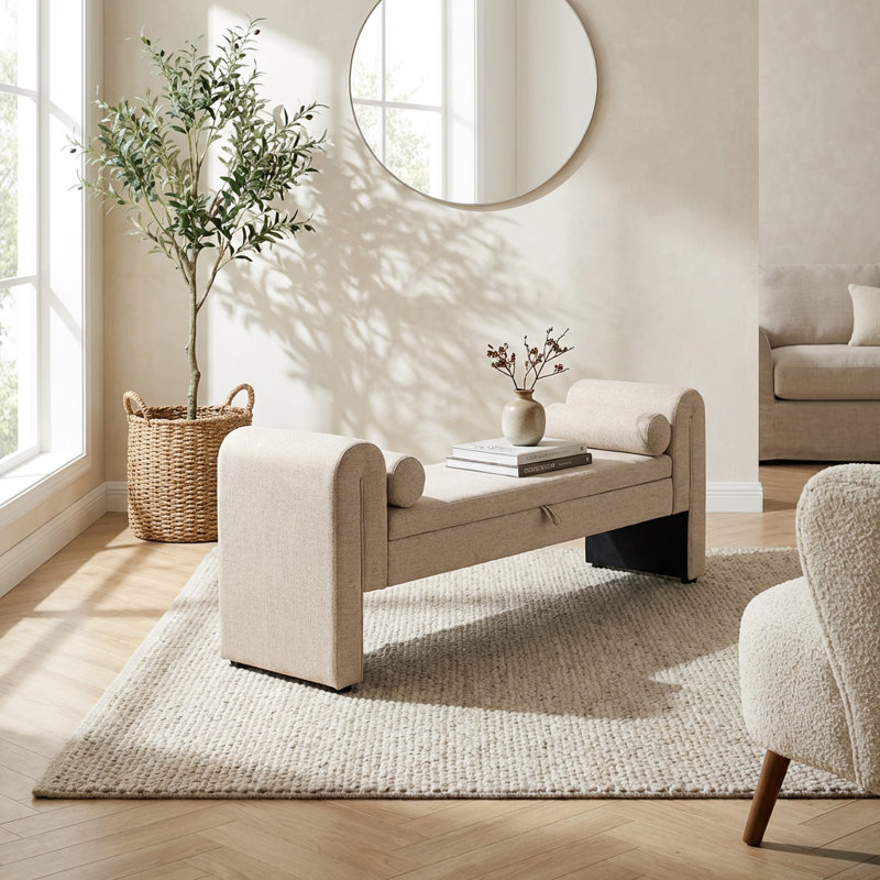 Multi-Purpose Storage Bench with Spacious Seating, Featuring Sturdy Construction and Practical Hidden Storage