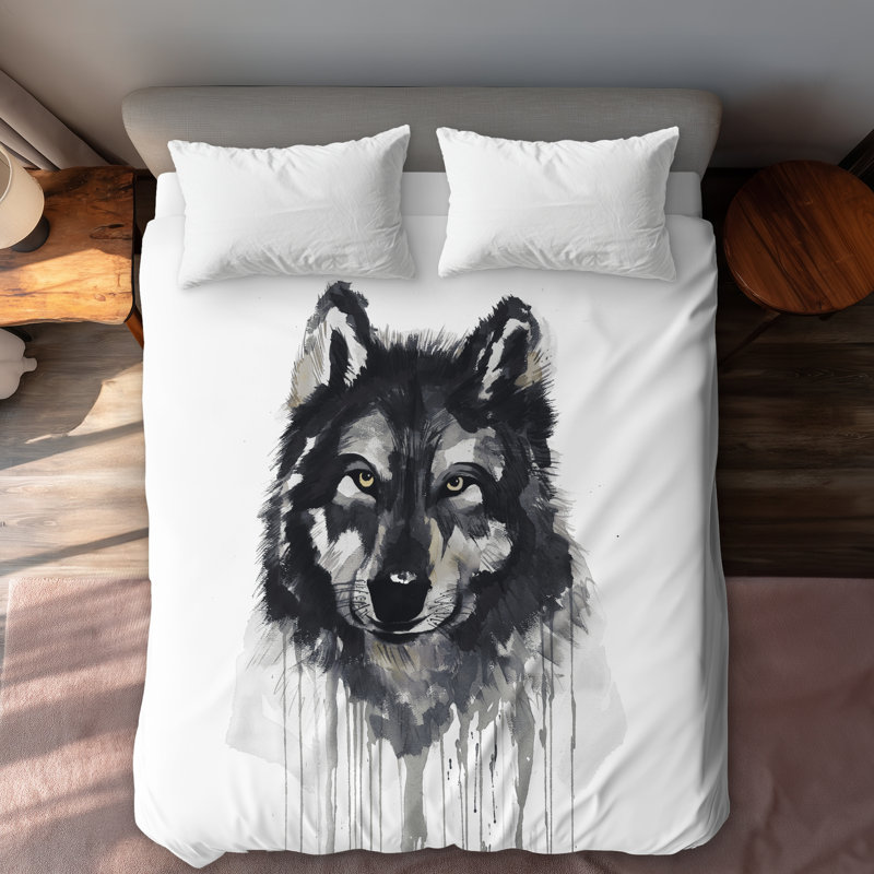 Mysterious Wolve Gray Duvet Cover | Home Decor Essentials