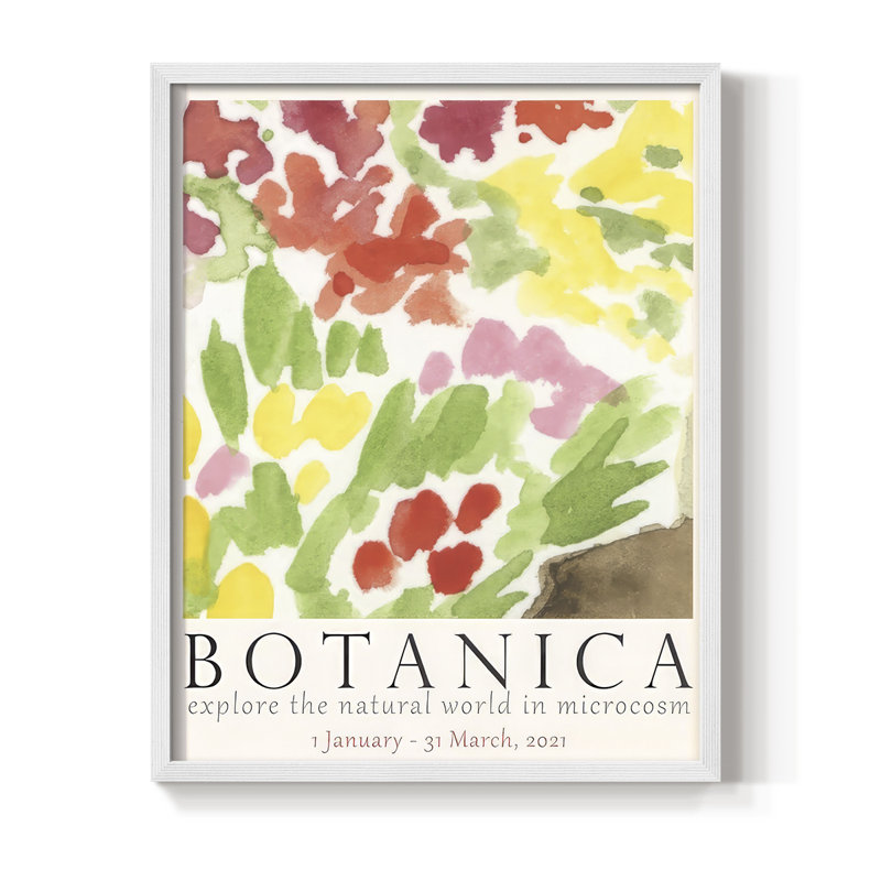 Affiche d'exposition botanique IV - Botanica, H 30 po x l 24 po, Blanc