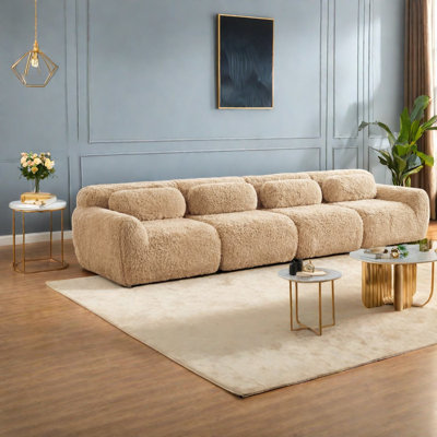 Canapé en tissu moelleux doux, conception modulaire, confort de cinéma maison