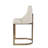 26"H Upholstered Counter Stool With Metal Base