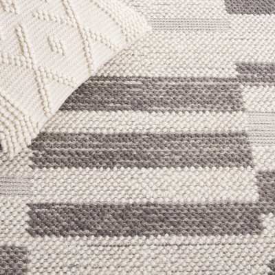 Tapis ivoire / gris foncé Charvik