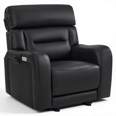 Zero Gravity Power Beauty Recliner Chair with Adjustable Headrest, Extended Footrest, USB & Type C Ports