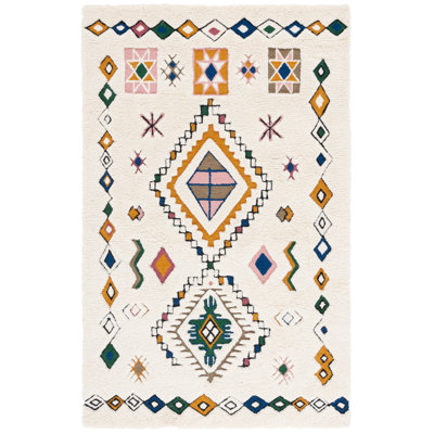 Tapis ivoire / vert Aril 921