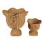 Vases d'ornement décoratifs festonnés en rotin tissé pour la maison