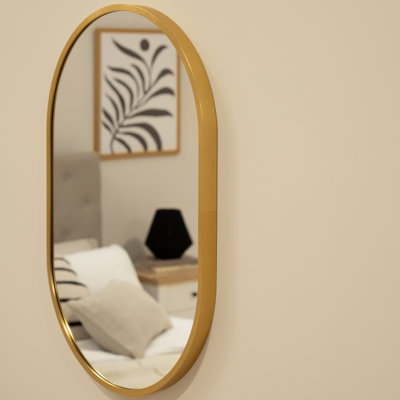 Nickalls Metal Oval Mirror