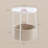 Neili Steel Tray Top End Table with Storage Fabric Basket