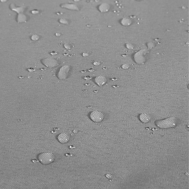 Rideau de douche en mélange de coton gaufré nid d'abeille avec doublure encliquetable, H 72 po x l 71 po, Gris clair