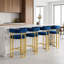 Tabouret de bar moderne de 66 cm (26 pouces) en similicuir avec dossier et repose-pieds-1632883605