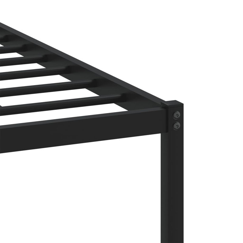 17 Stories Metal Bed Frame Without Mattress Sonoma Oak,  91.5cm H x 85cm W x 207cm L