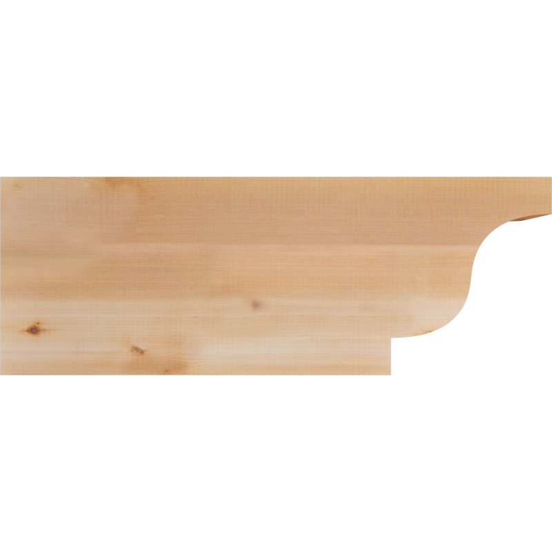 Queue de chevron lisse Newport, Cèdre rouge, H 12 po x l 32 po x P 3,5 po
