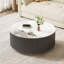 Table basse ronde et mobile avec roulettes et 2 tiroirs-1525107442