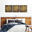 Ensemble de 3 mandalas dorées sur toile-1158918415