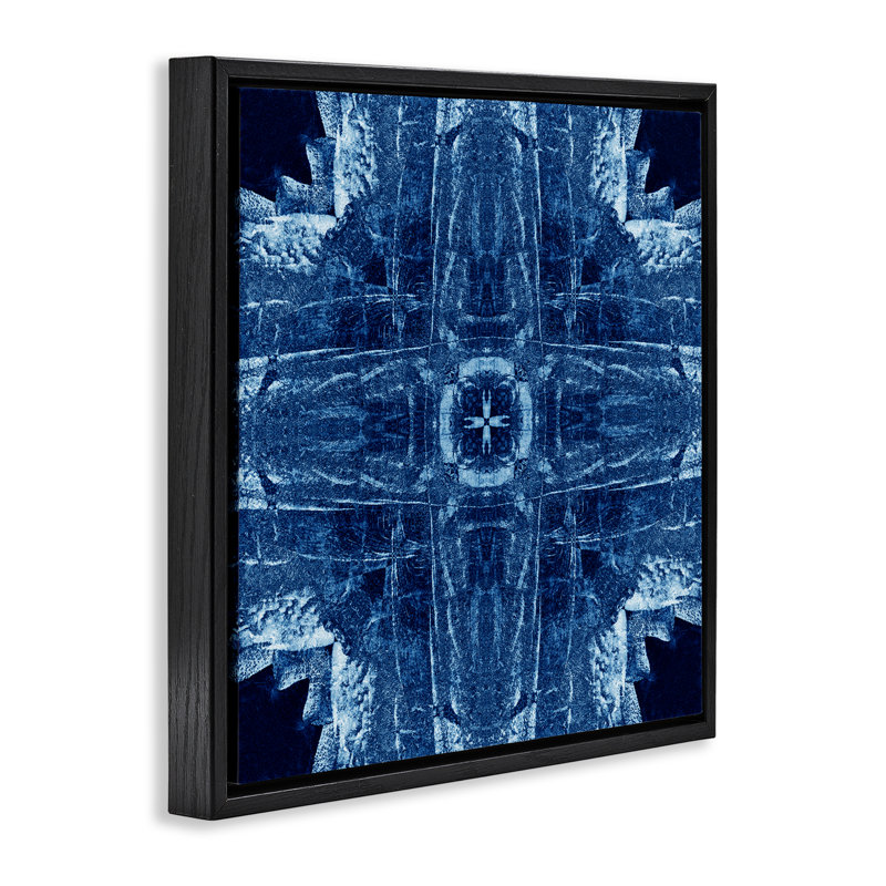 Cadre flottant bleu marine par El Perkin, Cadre flottant noir de jais, H 18 po x l 18 po