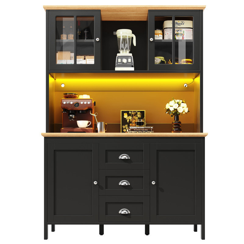 Kitchen Cabinet Set, Black