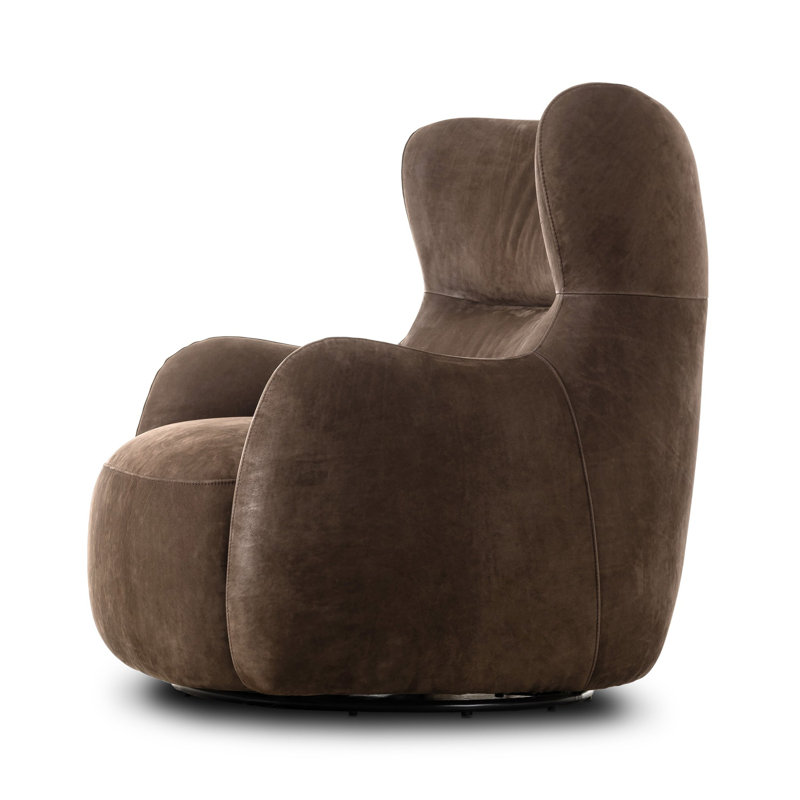 Mardell Swivel Chair-Nubuck Cigar
