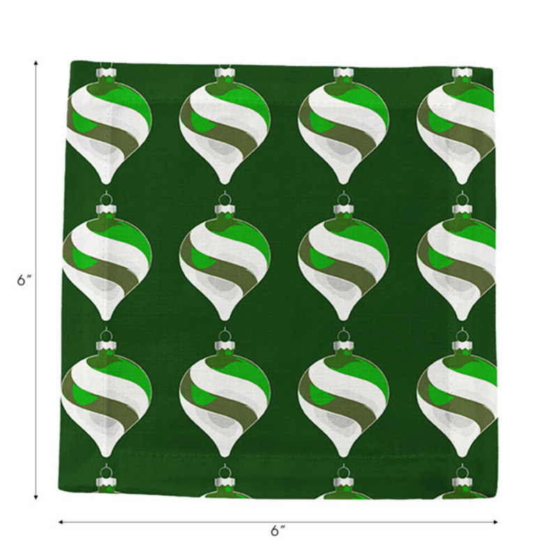 Serviette de table en satin de coton, Vert