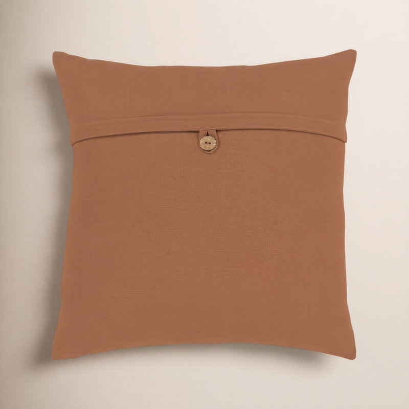 Housse et insert de coussin carré en coton Leigh, 18 po x 18 po, Beige, Polyester