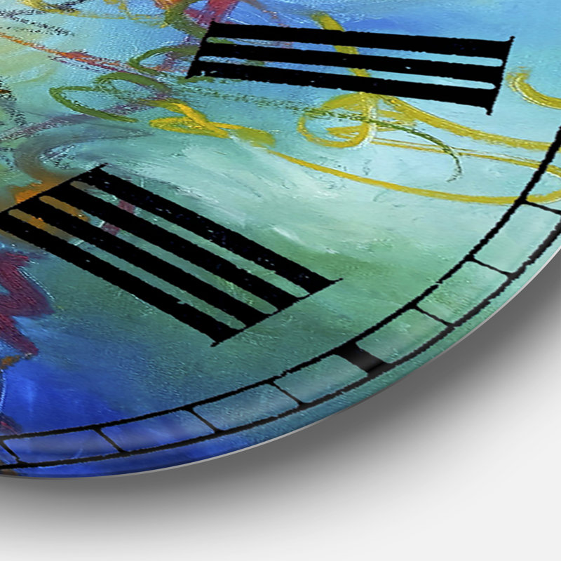 Color Dances - Horloge murale moderne surdimensionnée, Moyen