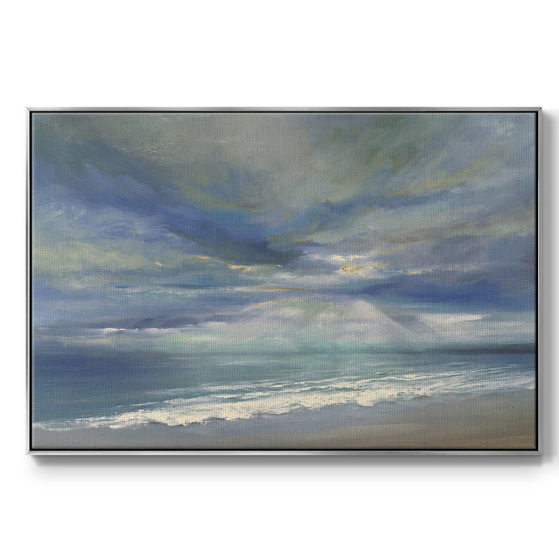 God Rays, reproduction d'art sur toile, Argent, H 27 po x l 41 po x P 2 po