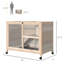 Cage à lapins d'intérieur avec roulettes, bureau et table d'appoint, cage à lapin en bois, cage à lapin imperméable-1550311762