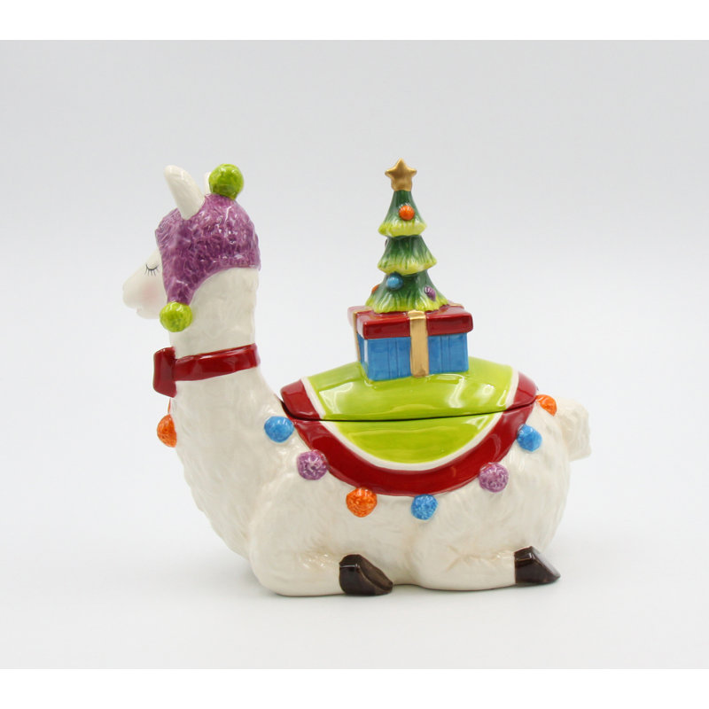 Ceramic Llama Candy Jar