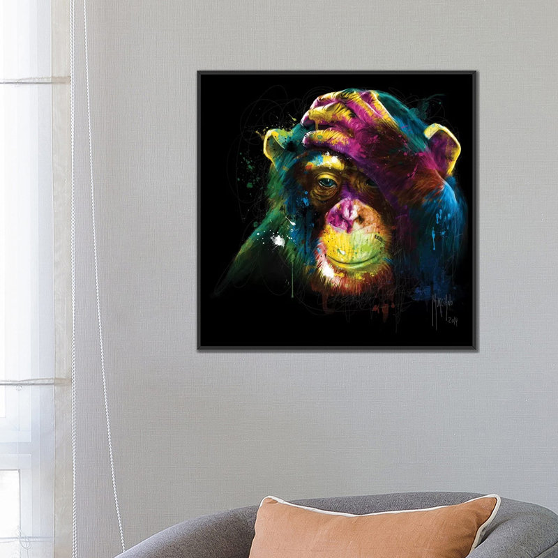 Reproduction d’art graphique, "Darwin preoccupations" par Patrice Murdock, Pas de tapis, H 26 po x l 26 po x P 1,5 po