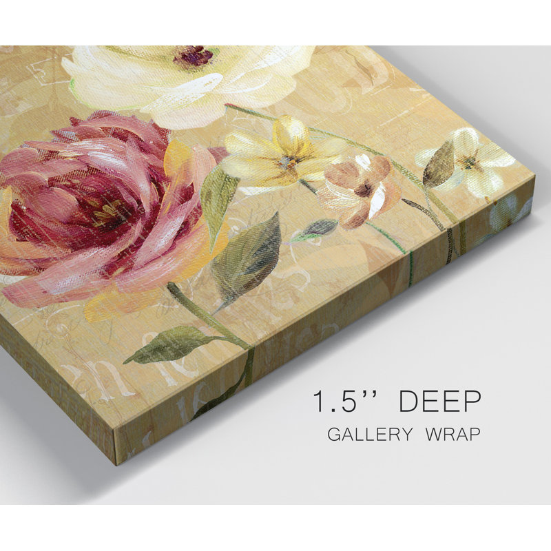 «French Country Garden I», ensemble de 2 reproductions d'art sur toile tendue, H 32 po x l 64 po x P 1 po