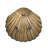 12.5X10.5X2.5" Decorative Iron Seashell Tray With Bronze Finish-1481674536