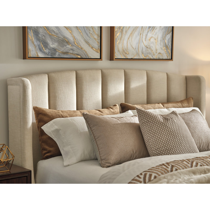 Rendezvous Upholstered Wingback Bed, King