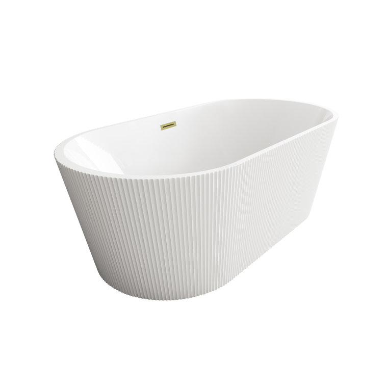 67 Inch Bathtub in Glossy White with Trim