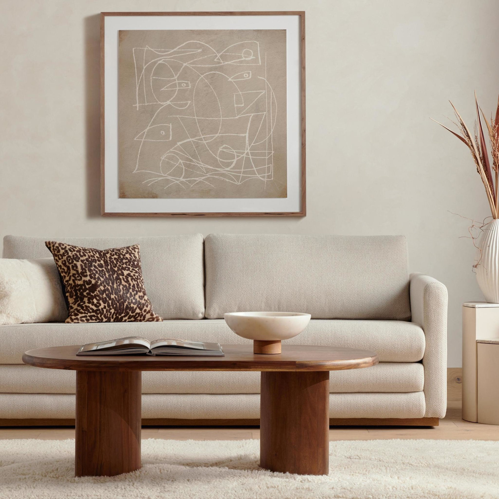 Haiden Single Coffee Table, Seasoned Brown Acacia, 17" H x 27" L x 51" W