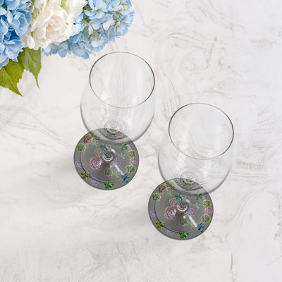 Succulents Floating Intenso Vegan Leather Round Coasters