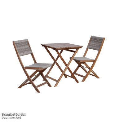 2 - Person Acacia Patio Dining Set with Square Table