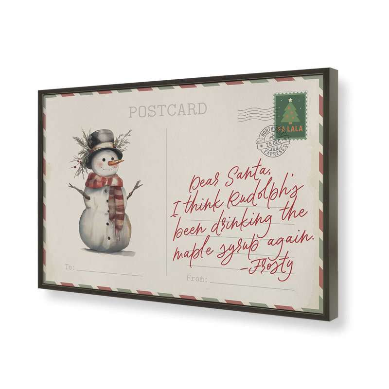 «Frosty’s Little Secret», reproduction d'art, 16 po x 20 po, Noir satiné
