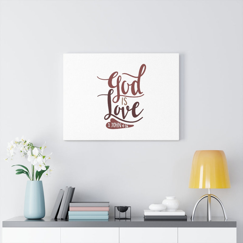 God Is Love 1 John 4:16 - Wrapped Canvas Print