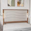 Bed Frame with Upholstered Headboard,with Charging Station and LED Lights-1042005694