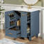 Élégant meuble-lavabo bleu gris avec lavabo, armoire, tiroir profond, paniers coulissants à 2 niveaux et structure en bois massif pour les salles de bain modernes.