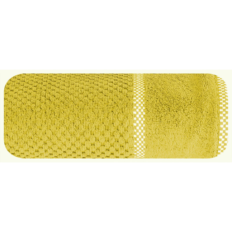 Liebhilde Midweight Jacquard Bath Towel, Mustard