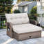 Aluel Patio Outdoor Wicker Chaise Lounge with Ottoman-1237494040