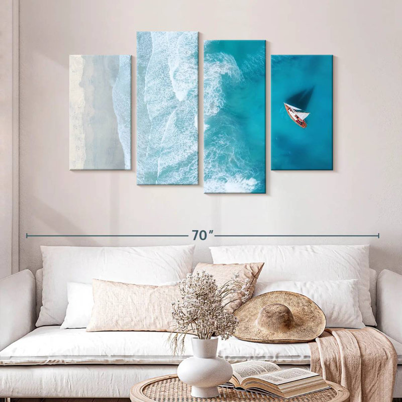 Yacht de mer turquoise Gillard, H 32 po x l 52 po