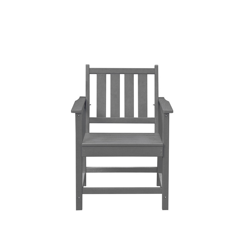SeeHill HDPE Outdoor Dining Chair, All-Weather HDPE Patio Dining Chair with Armrest, Heavy Duty HDPE Outdoor Armchair Patio Furniture for Porch, Deck, Garden, Poolside