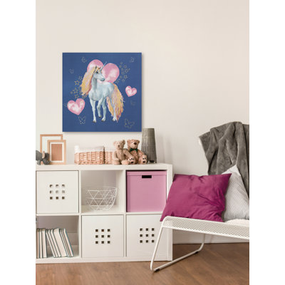 Croy Croy Stars And Love Unicorn - No Frame Print on Canvas