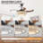 Contemporary Crystal Remote Control LED 48" Retractable Ceiling Fan With Light And