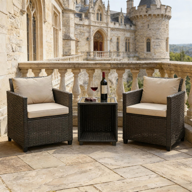 Garden Conversation Furniture Set, Beige